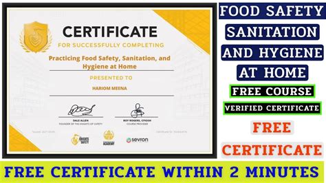 Food Safety Certificate Online | Food Certificate Online | Food Safety Course | Food Certificate ...