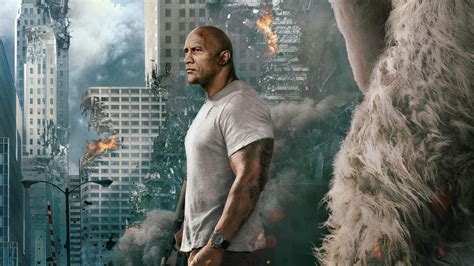 1920x1080 Resolution Dwayne Johnson Rampage Movie 2018 1080P Laptop Full HD Wallpaper ...