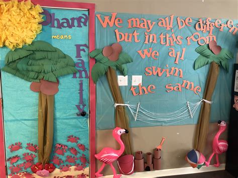 Beach theme classroom door Classroom Door, Classroom Themes, Ocean ...