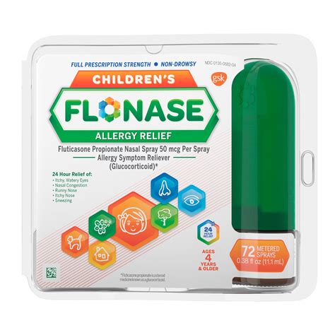 Flonase Children's Allergy Medicine for 24 Hour Relief Metered Nasal ...