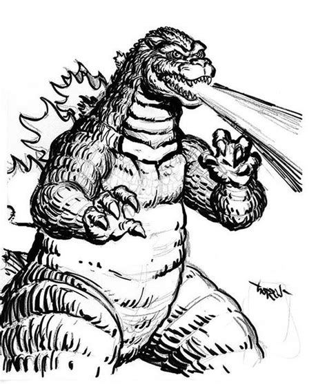 Disegni Da Colorare Godzilla Stampa Mostro Gratis | Images and Photos ...