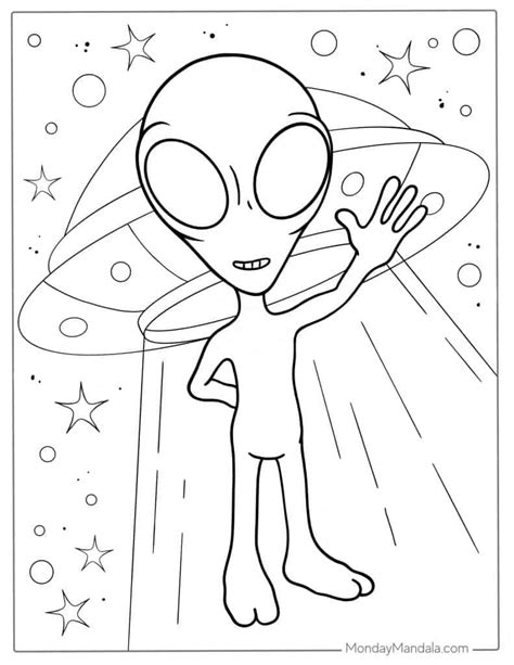 Free Printable Alien Coloring Pages