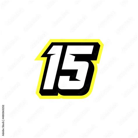 Racing number 15 logo design inspiration Stock Vector | Adobe Stock