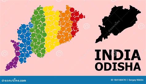 Spectrum Collage Map of Odisha State for LGBT Stock Vector - Illustration of bright, color ...