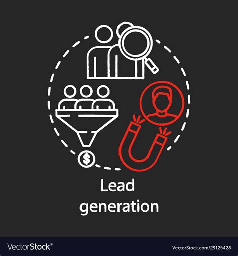 Lead generation chalk concept icon digital Vector Image