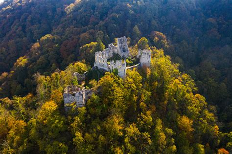 Samobor Castle Ruins Croatia Stock Photo - Download Image Now - Croatia, Autumn, Castle - iStock