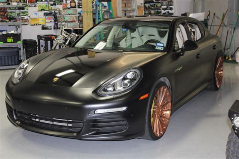 Satin Black Porche Wrap With Gloss Black Accents | Custom cars, Car wrap, Lux cars