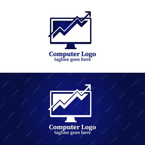 Premium Vector | Creative computer logo gradient vector