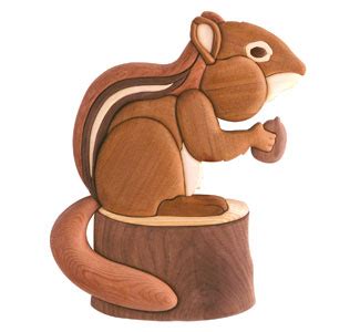 Scroll Saw Intarsia - Chipmunk Intarsia Pattern