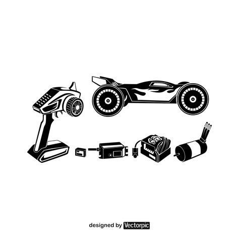 design racing rc car free vector