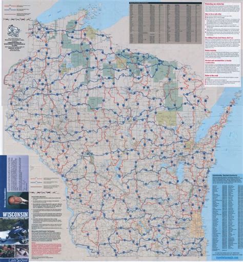 Wisconsin Official Snowmobile Trail Map | Map or Atlas | Wisconsin ...