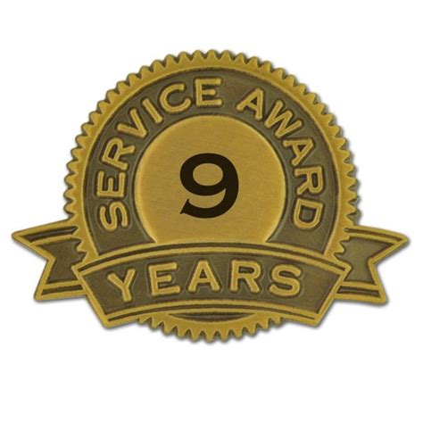 PinMart's 9 Year of Service Award Lapel Pin - 10 Pack - Walmart.com