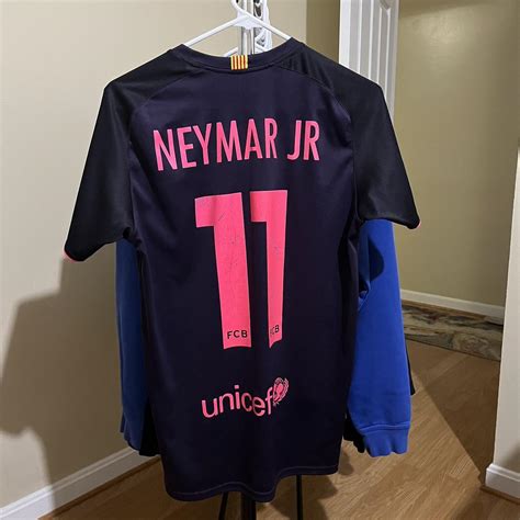 CLASSIC NEYMAR JR BARCELONA JERSEY S IN MENS 8/10... - Depop