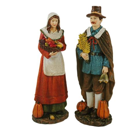 Thanksgiving Pilgrim Couples Figurines | Thanksgiving Wikii