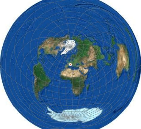 Equidistant azimuthal projection centred at Genoa | Download Scientific Diagram