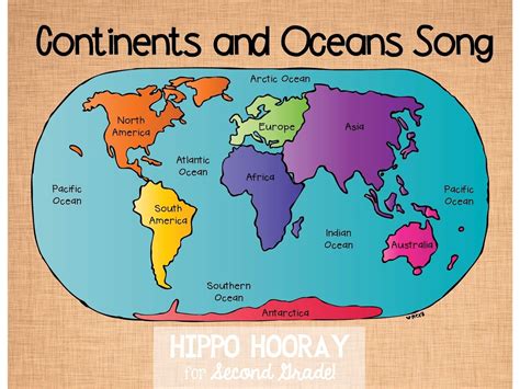 Kid Friendly Map Of Continents And Oceans | Quiz Online