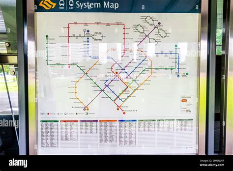 MRT and LRT System Map Metro subway stops in Singapore Stock Photo - Alamy