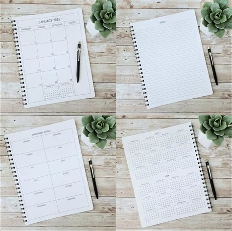 2023 Desk Calendar 2023 Personalized Planner Personalized - Etsy