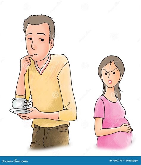 Pregnancy emotion stock illustration. Illustration of spouse - 7300775