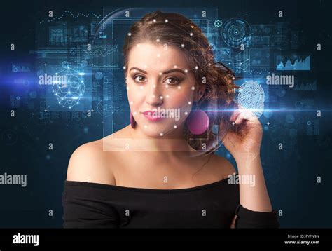 Biometric verification - face and fingerprint detection concept Stock Photo - Alamy