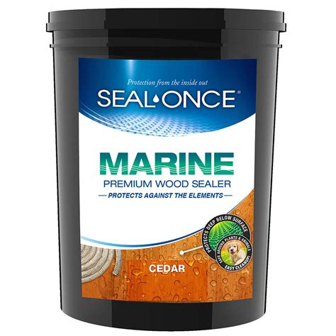 Seal Once Marine Premium Wood Sealer CEDAR 5 gal-SEA SO8615