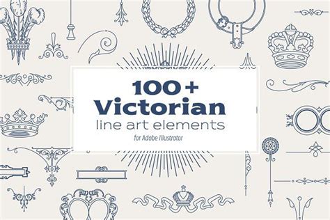 100+ Victorian Line art Elements | Elements of art, Line art, Line art vector