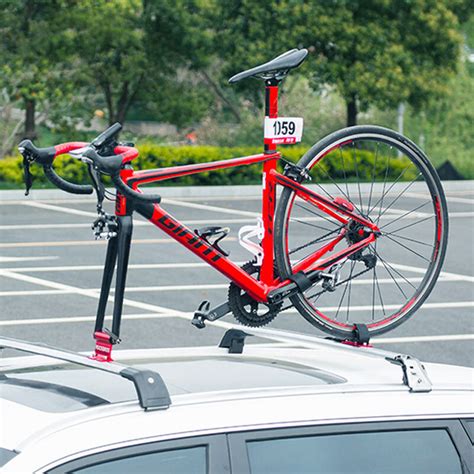 rockbros bicycle rack bike car roof racks carrier quick-release alloy fork car bike block alloy ...