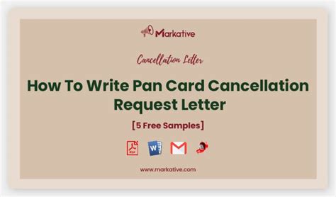 Pan Card Cancellation Request Letter [5+ Free Samples] - Markative