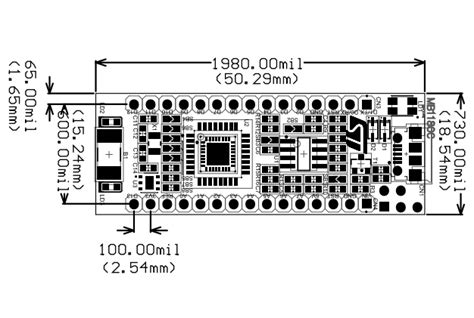 Arduino Nano Dimensions - Arduino Nano Rp2040 Connect With Headers ...