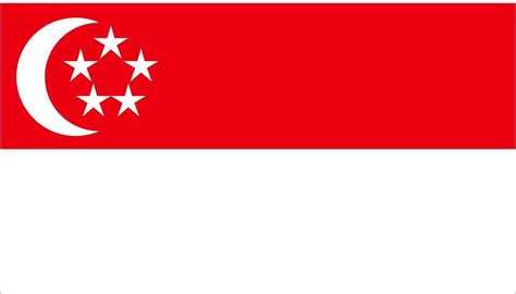 Singapore flag in cartoon style isolated on white background 2683094 Vector Art at Vecteezy