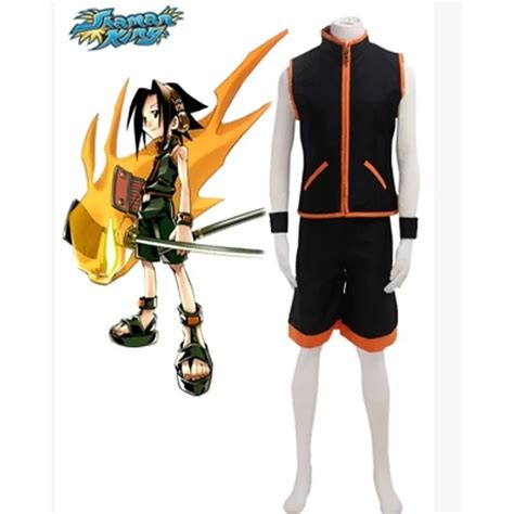 Shaman King Yoh Asakura Shaman Fighting Uniform Cosplay Costume Free ...