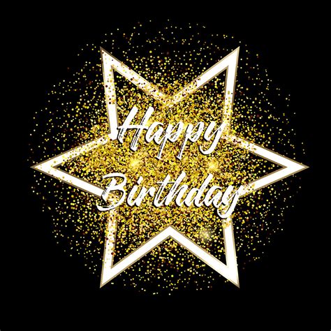 Gold glitter happy birthday background 210625 Vector Art at Vecteezy