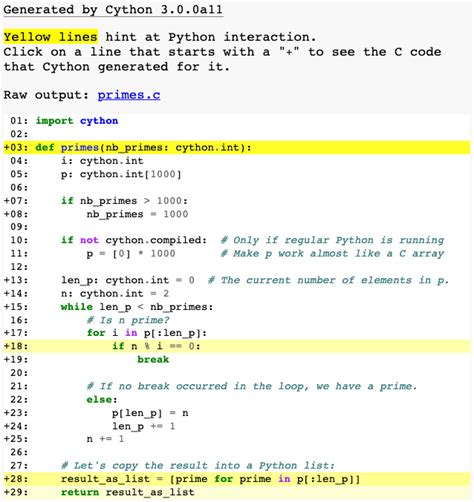 Basic Tutorial — Cython 3.1.0a0 documentation