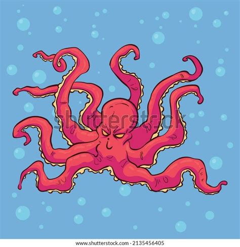 Kraken Sea Monster Vector Illustration Stock Vector (Royalty Free ...