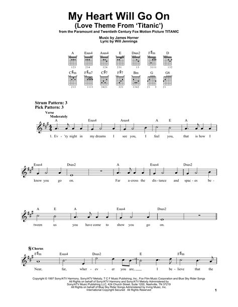 Download Celine Dion My Heart Will Go On (from Titanic) sheet music notes that was written for ...