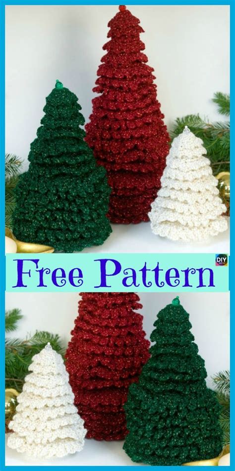 8 Mini Crochet Christmas Trees – Free Patterns #freecrochetpatterns # ...