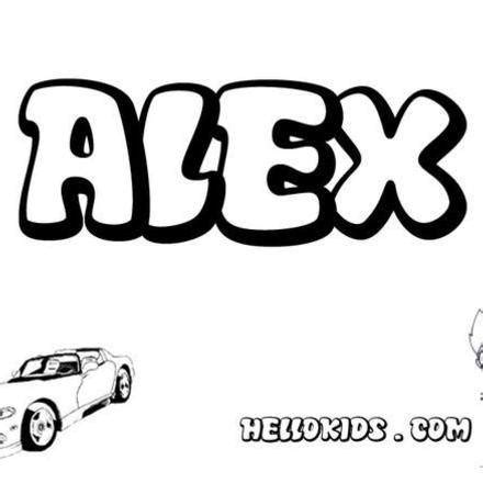 Alex Name Coloring Page