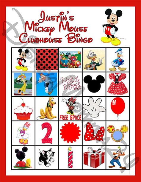 8 Disney Mickey Mouse Clubhouse Birthday Bingo by DisneyMomma24, $7.99 ...