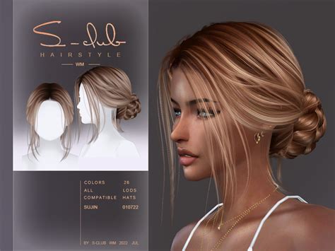 The Sims Resource - Updo hairstyle(Sujin 010722) UPDATE 100722 Mods ...