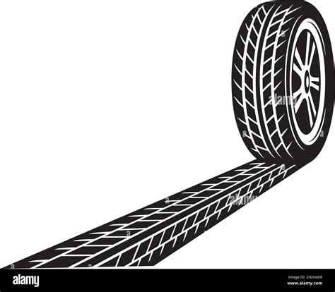 Tire and Track vector illustration Stock Vector Image & Art - Alamy