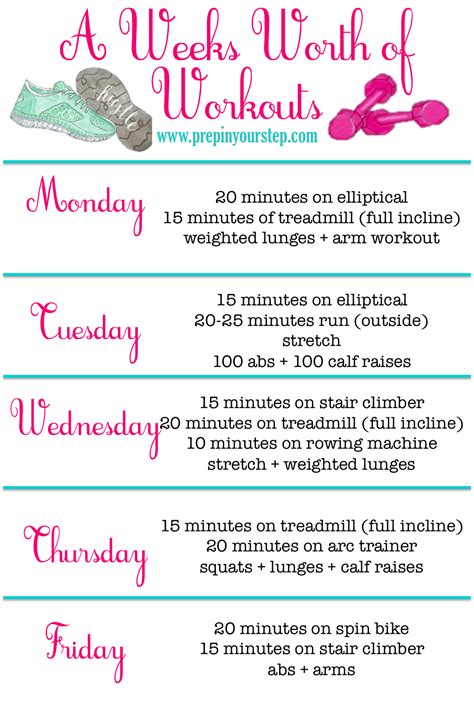 Prep In Your Step: Updated Weekly Workout Routine