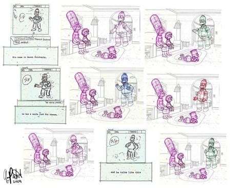 Layout for a scene from the 2006 Simpsons episode, Homer’s Paternity ...