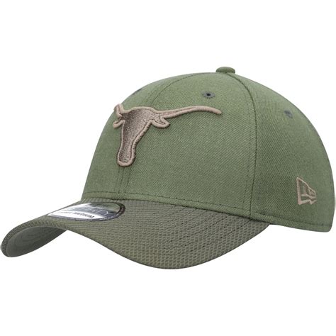 Men's New Era Olive Texas Longhorns Tac 39THIRTY Flex Hat