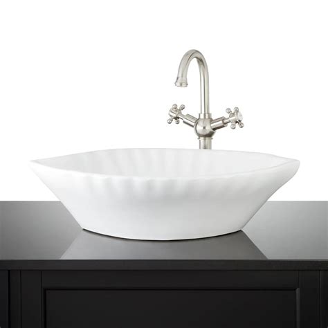 Seashell Porcelain Vessel Sink - Bathroom