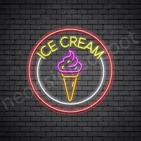 Ice Cream V6 Neon Sign - Neon Signs Depot | Neon signs, Ice cream sign, Neon