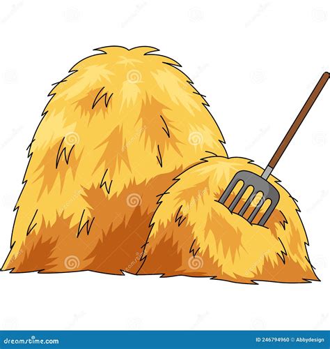 Haystack Cartoon Colored Clipart Illustration | CartoonDealer.com #246794960