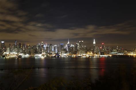Free Stock Photo of City Skylines with waterfront at night | Download ...