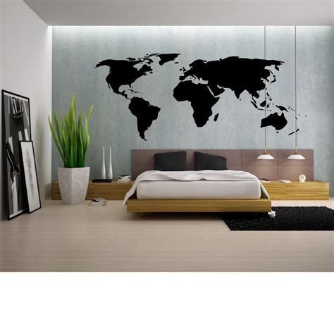 Large World Map Wall Decal World Map Sticker Large World - Etsy