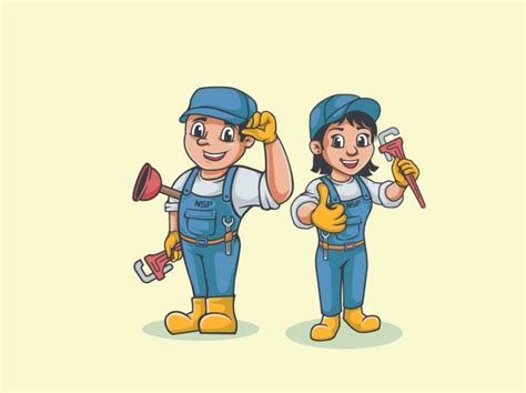 Plumber cartoon character by Combet on Dribbble