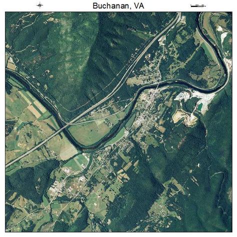 Aerial Photography Map of Buchanan, VA Virginia